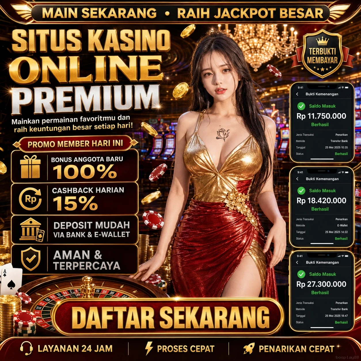 Ikon aplikasi bosplay88 resmi